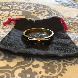 Kate spade black bow bangle